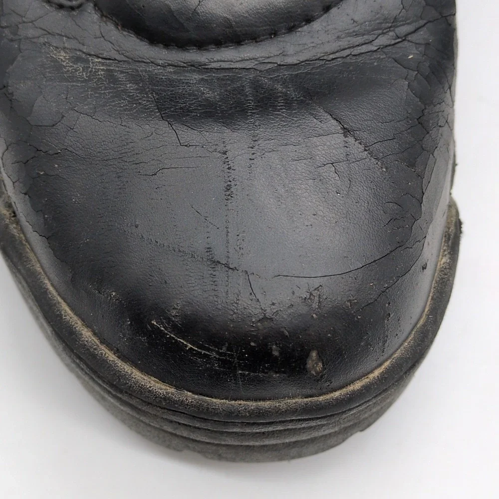 Galls‎ Boots Mens Black 9.5 Wide Leather Tactical Duty Work Shoe Lace Up SP430